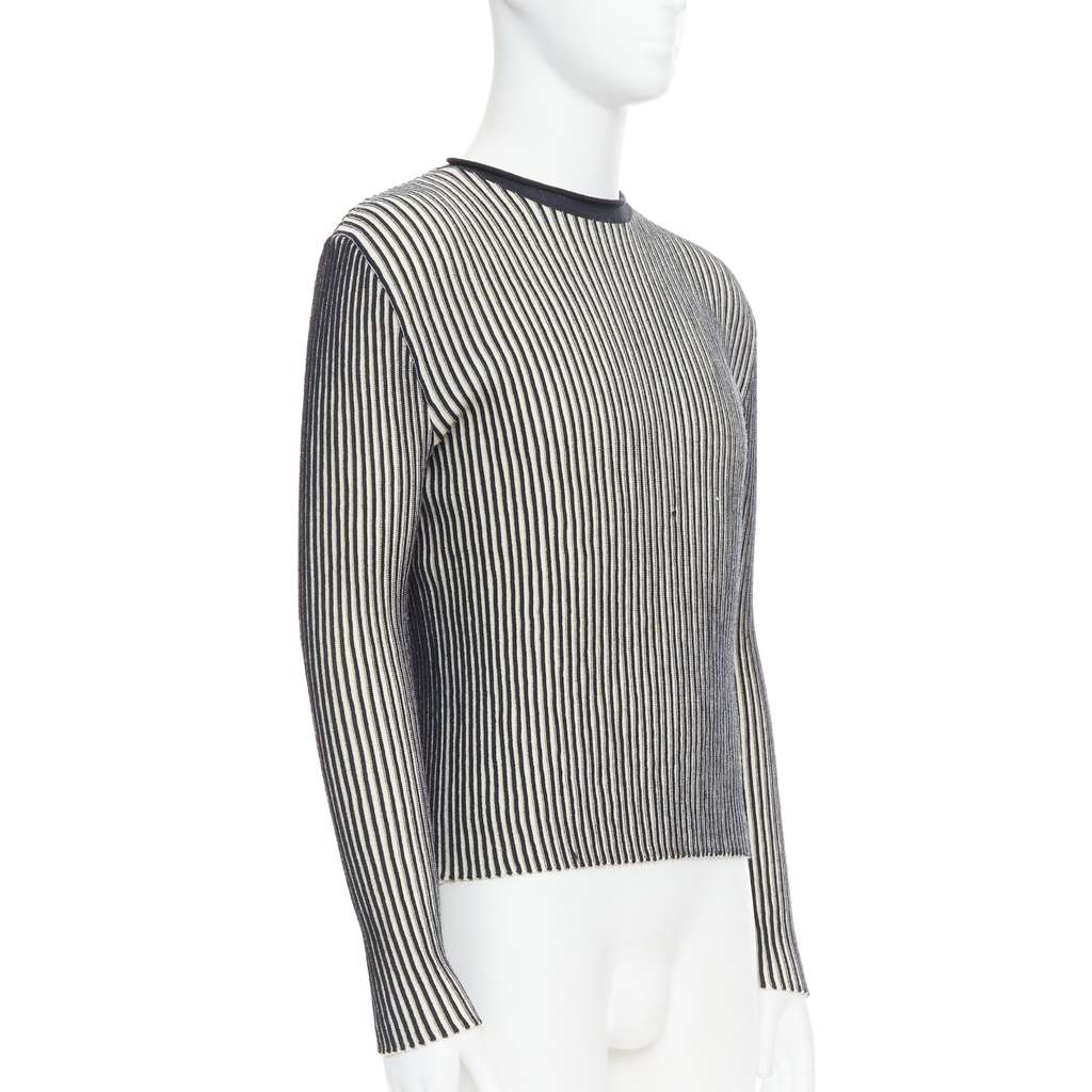 Jean Paul Gaultier Ribbed Wool Top White Wool Good - Inside View