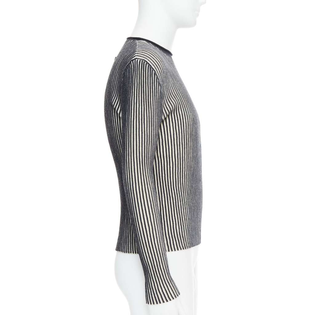Jean Paul Gaultier Ribbed Wool Top White Wool Good - Model View