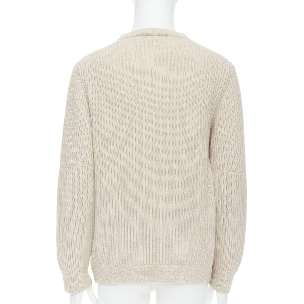 Ermenegildo Zegna Panelled Rib Sweater Beige Cashmere Good - Box View