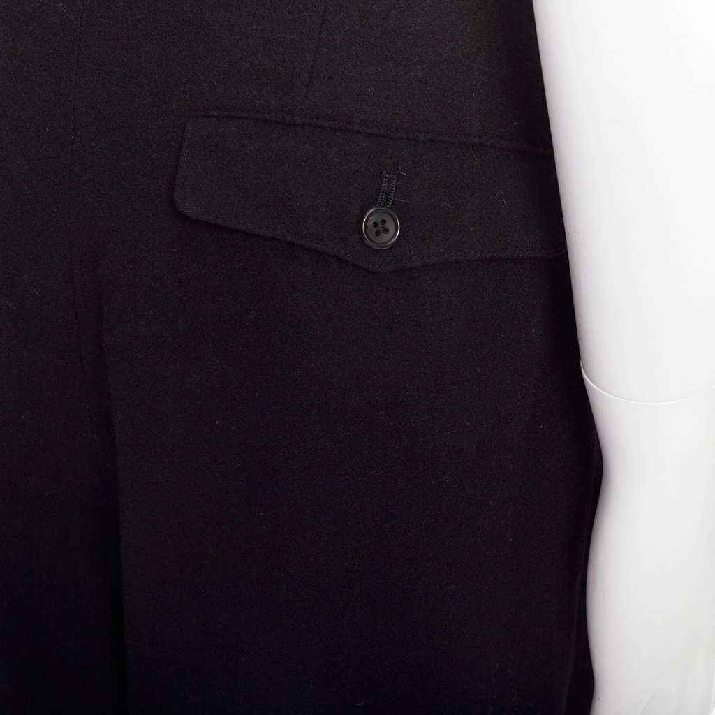 Yohji Yamamoto Pleated Wool Pants Black Wool Never worn - Back View
