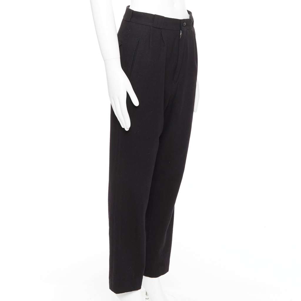 Yohji Yamamoto Pleated Wool Pants Black Wool Never worn - Inside View
