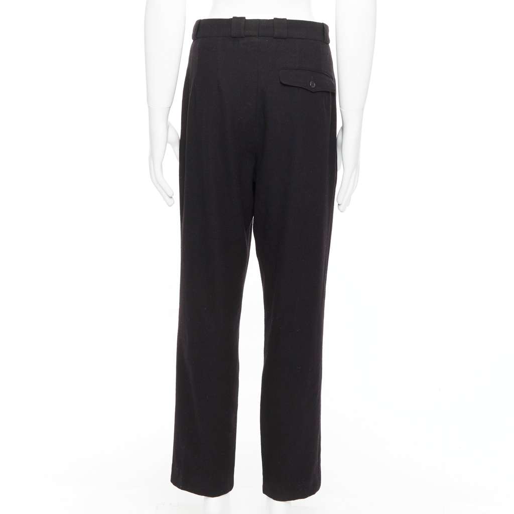Yohji Yamamoto Pleated Wool Pants Black Wool Never worn - Box View