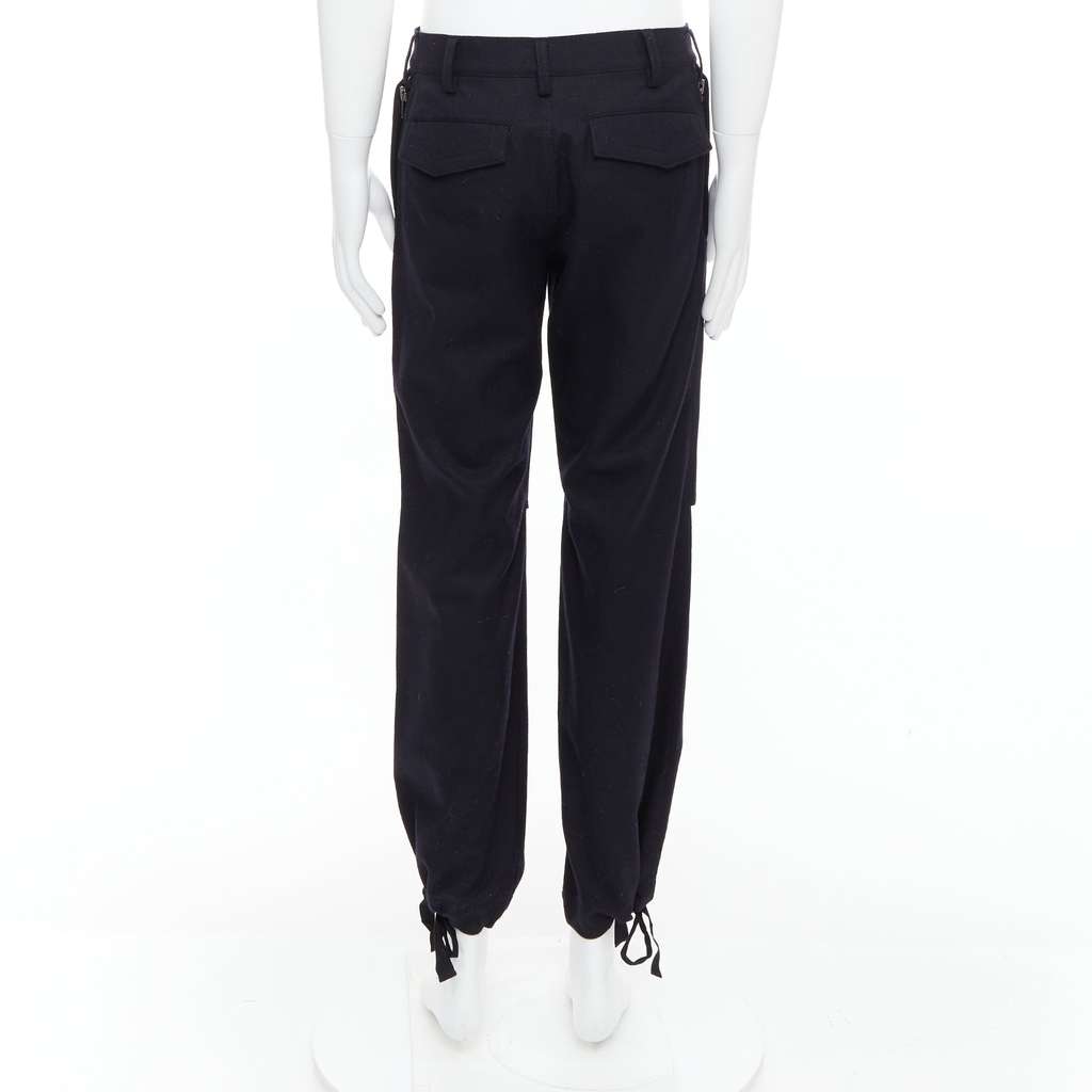 Yohji Yamamoto Drawstring Wide Pants Black Wool Very good condition - Box View