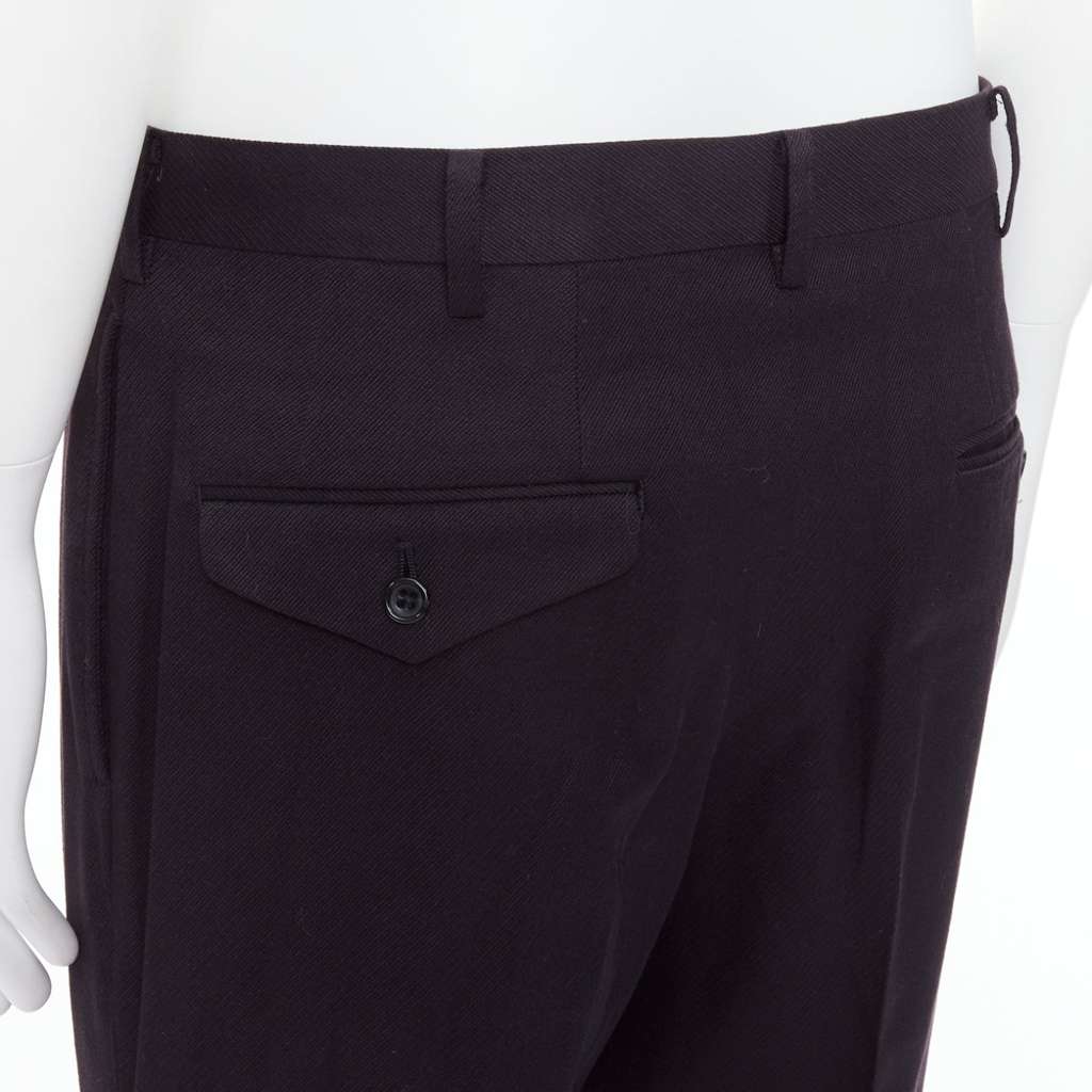 Yohji Yamamoto Wool Blend Pants Brown Very good condition - Back View