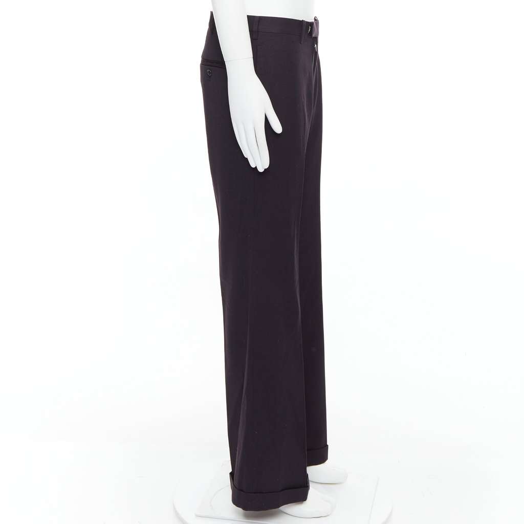 Yohji Yamamoto Wool Blend Pants Brown Very good condition - Model View