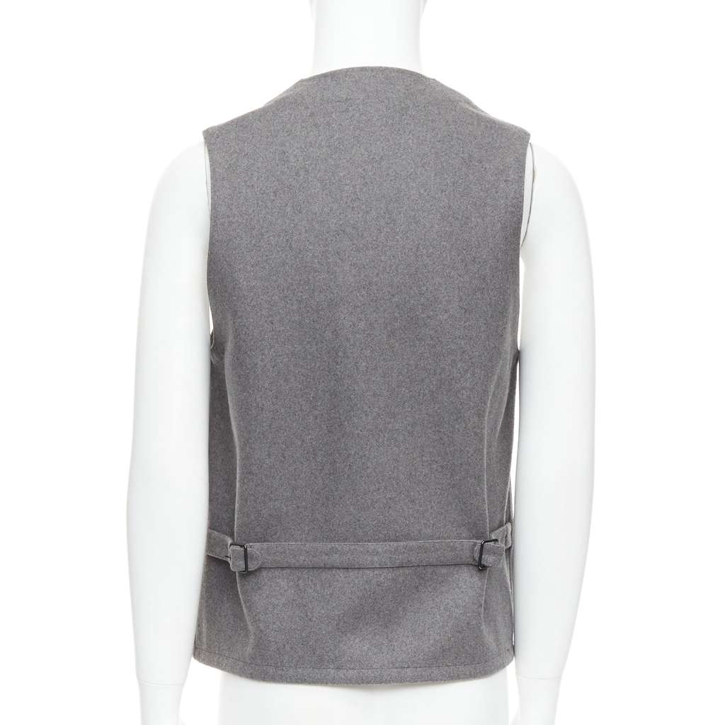 Lemaire Tape Bonded Vest Grey Wool Very good - Box View
