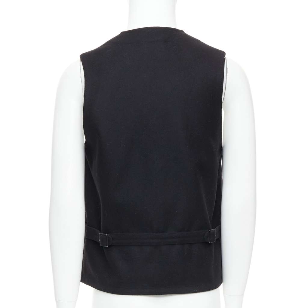 Lemaire Cotton Waistcoat Vest Black Wool Very good - Box View