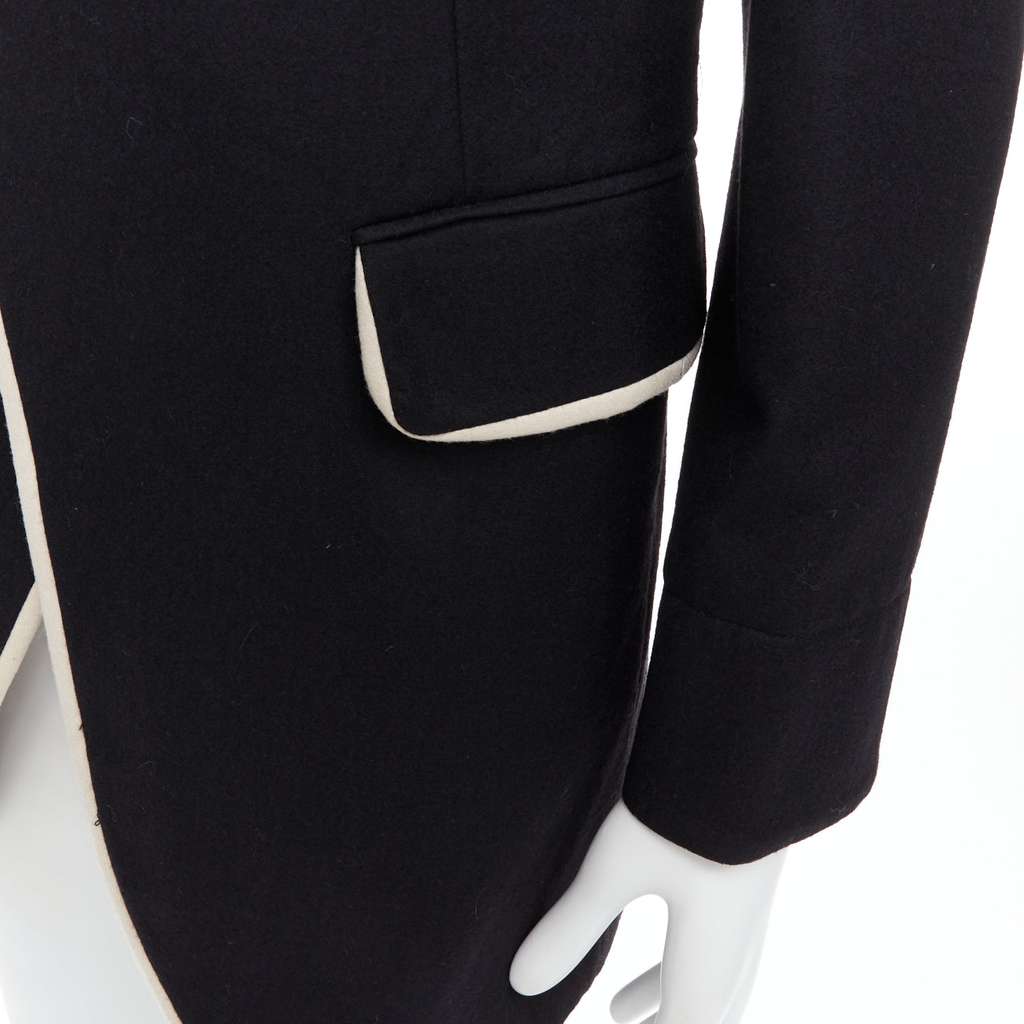 Ann Demeulemeester Black Wool Shawl Coat Black Wool Very good - Back View