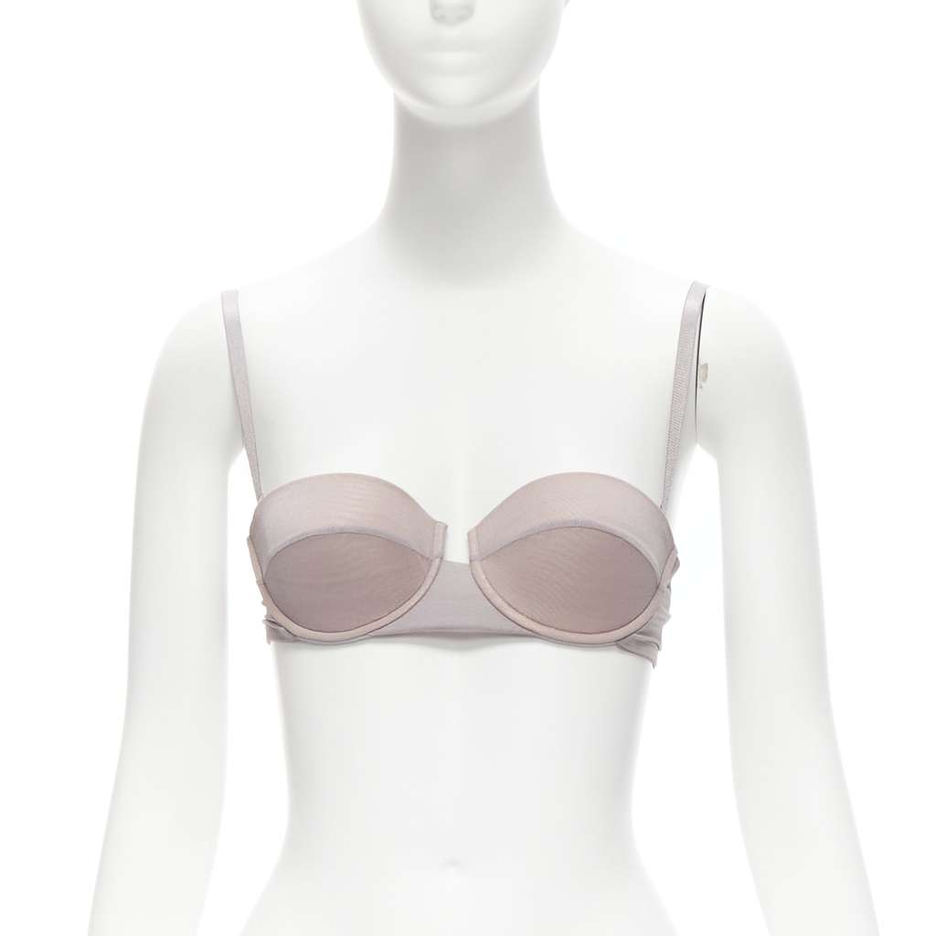 Gucci 3D Mesh Bra Grey Polyamide Never worn - Inside View