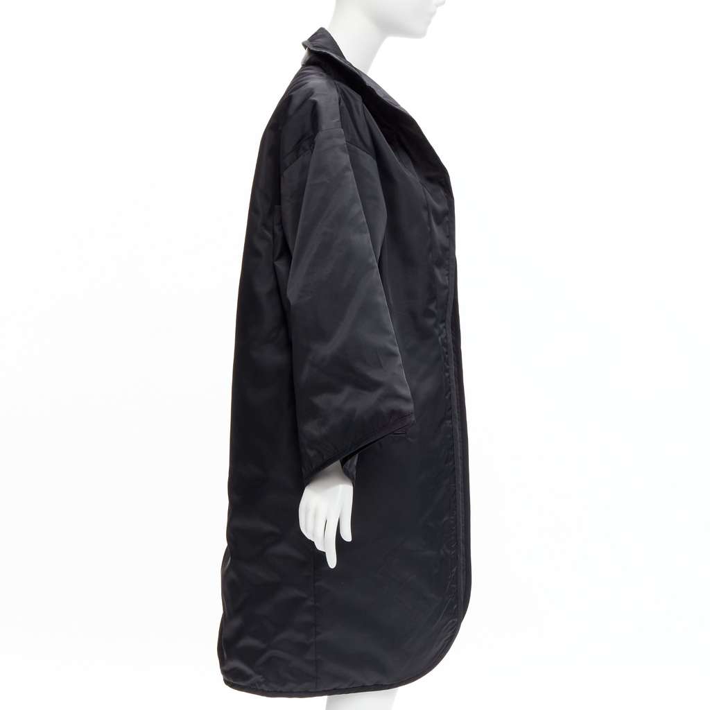 Yohji Yamamoto Black Padded Kimono Coat Black Never worn - Model View