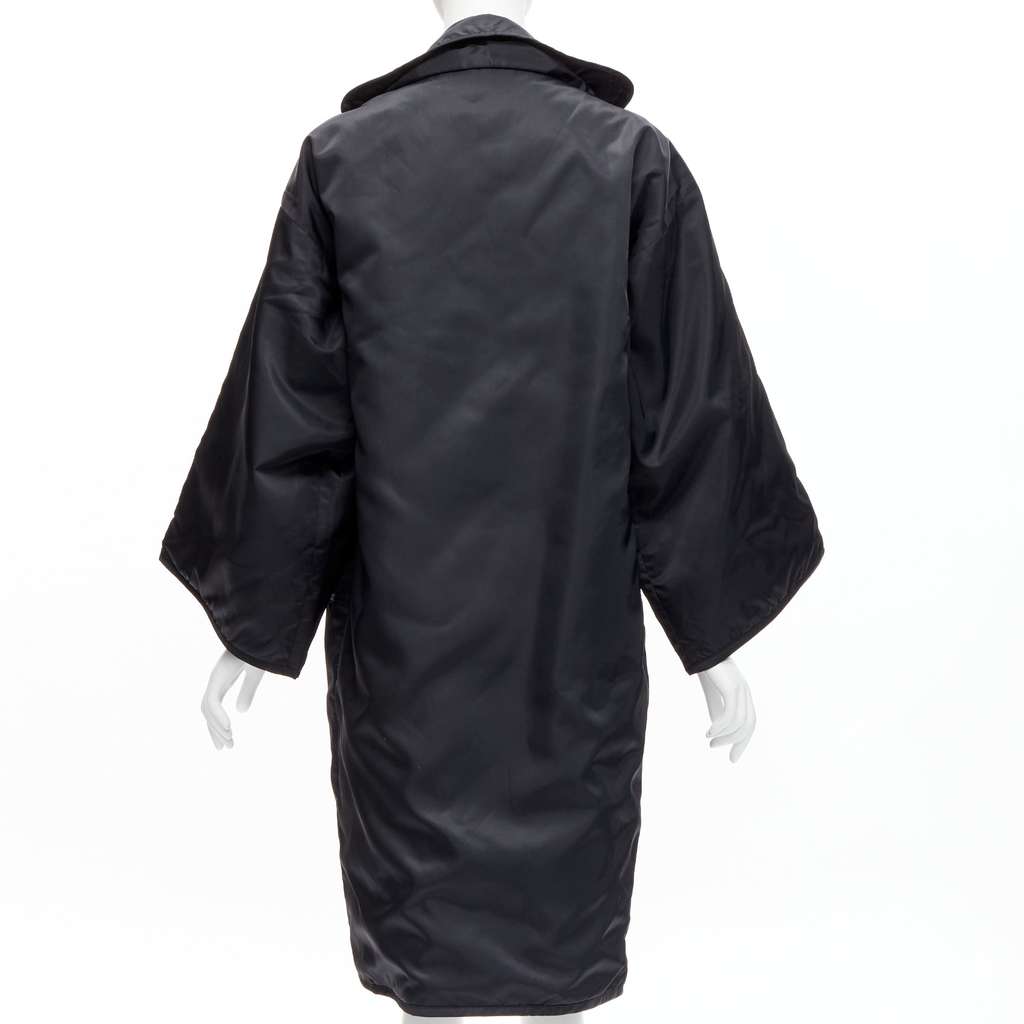 Yohji Yamamoto Black Padded Kimono Coat Black Never worn - Box View