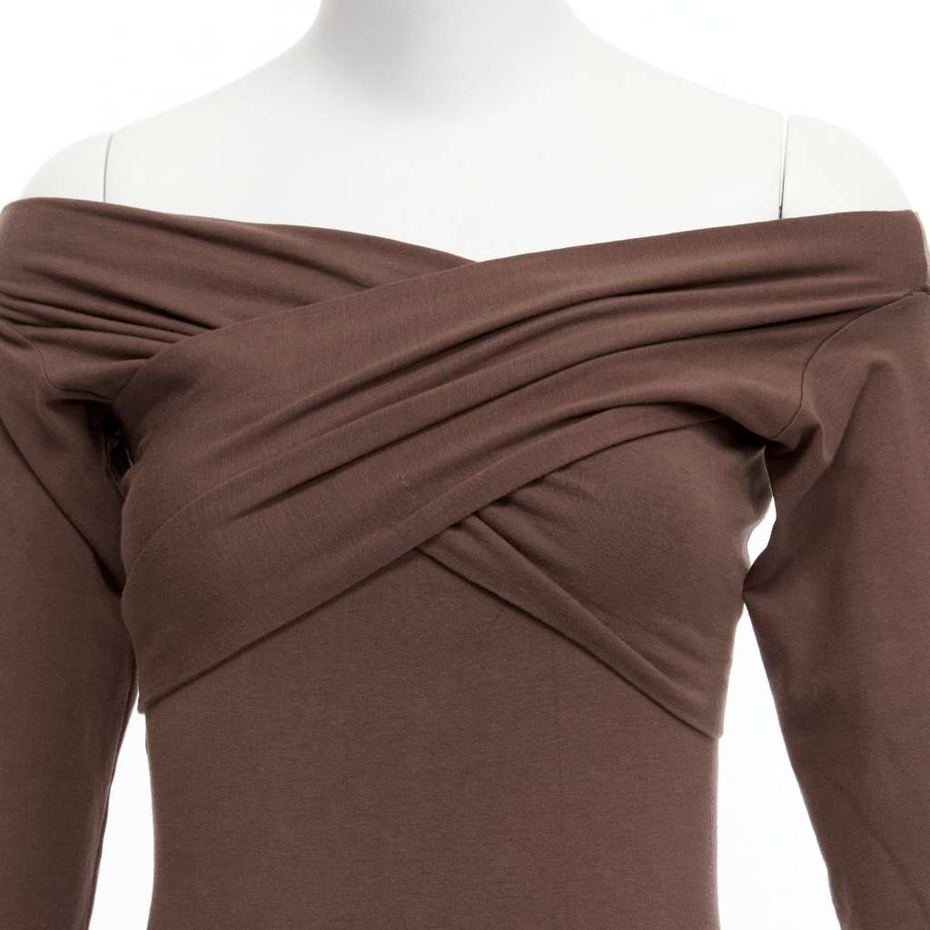 Romeo Gigli Criss Cross Dress Brown Cotton Very good - Back View