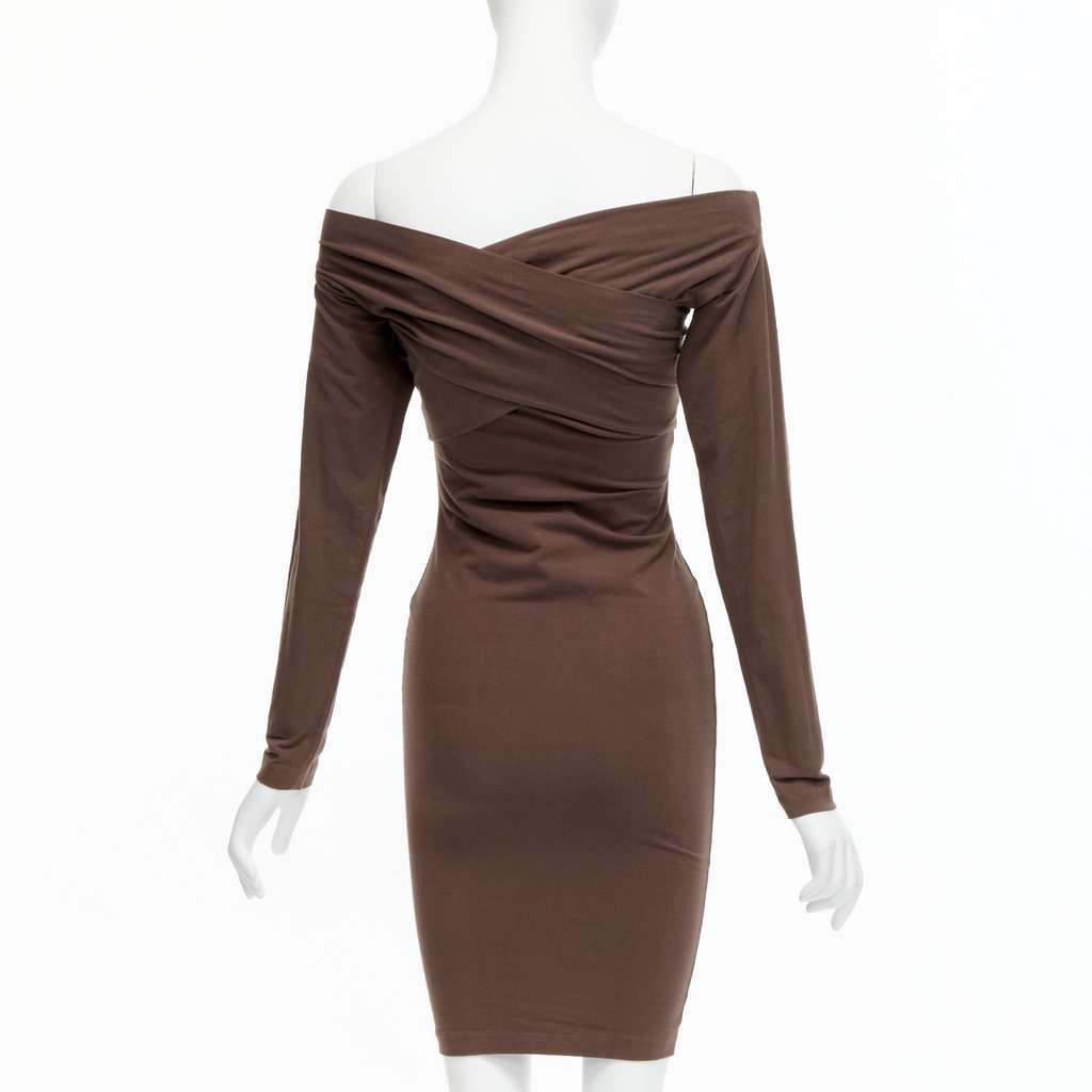 Romeo Gigli Criss Cross Dress Brown Cotton Very good - Box View