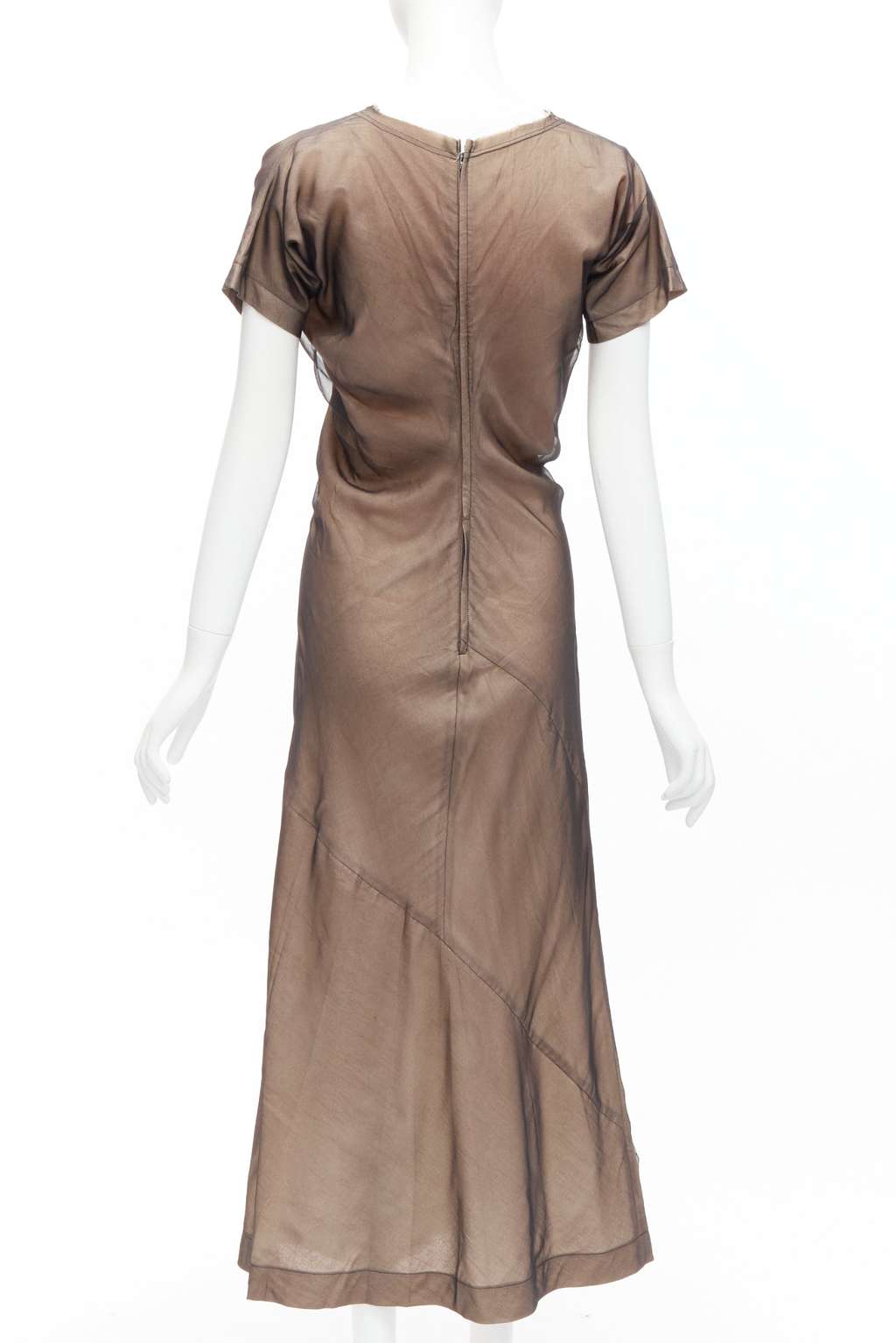 Comme Des Garcons Sheer Overlay Dress Beige Cotton Fair - Box View