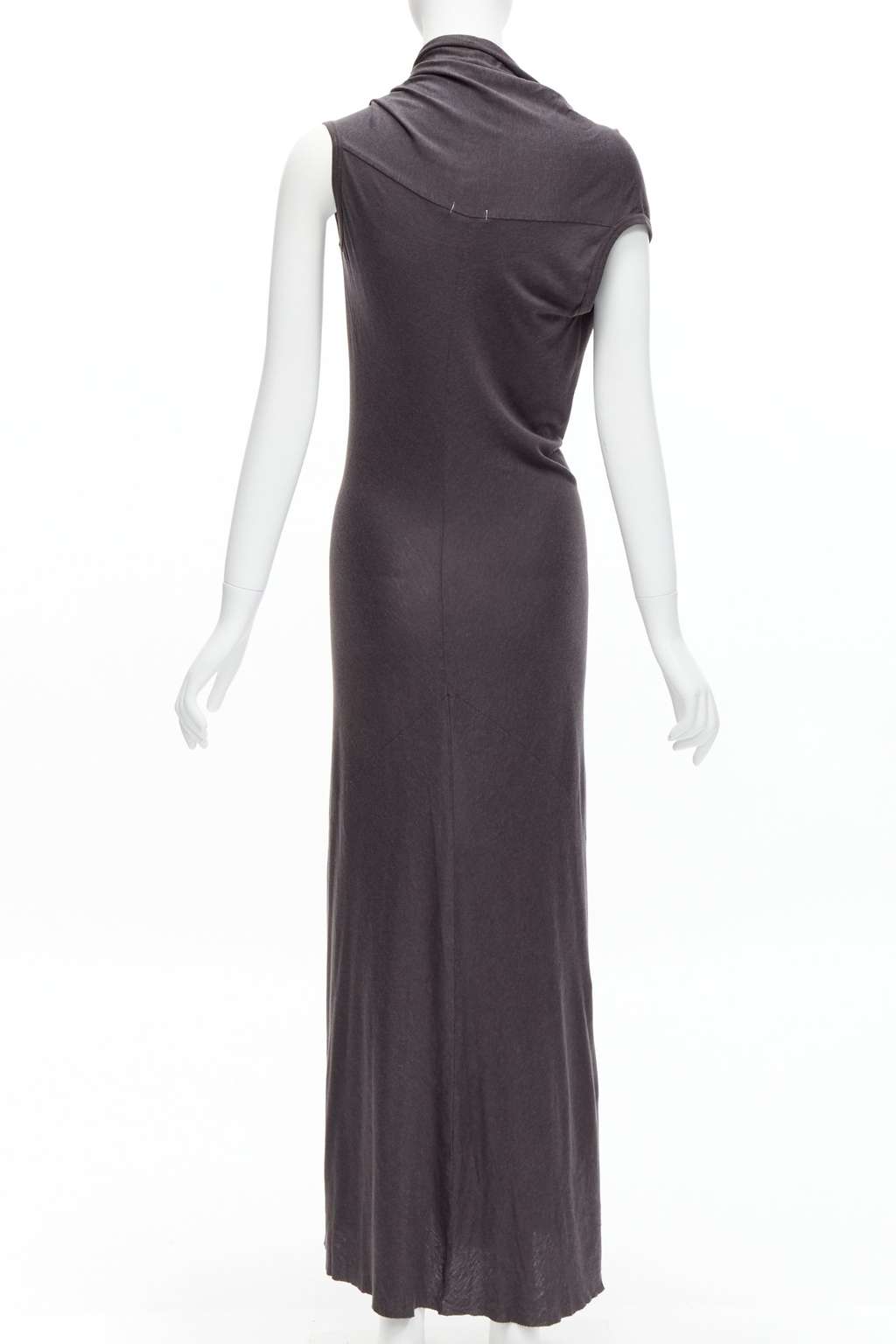Comme Des Garcons Cowl Flutter Dress Grey Polyester Very good condition - Box View