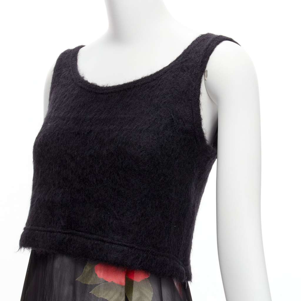 Dolce & Gabbana Rose Sweater Set Black Viscose Very good condition - Back View