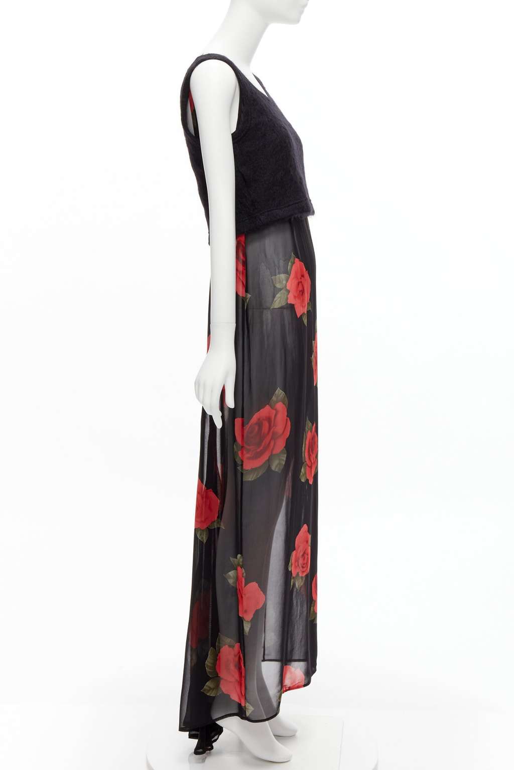 Dolce & Gabbana Rose Sweater Set Black Viscose Very good condition - Model View