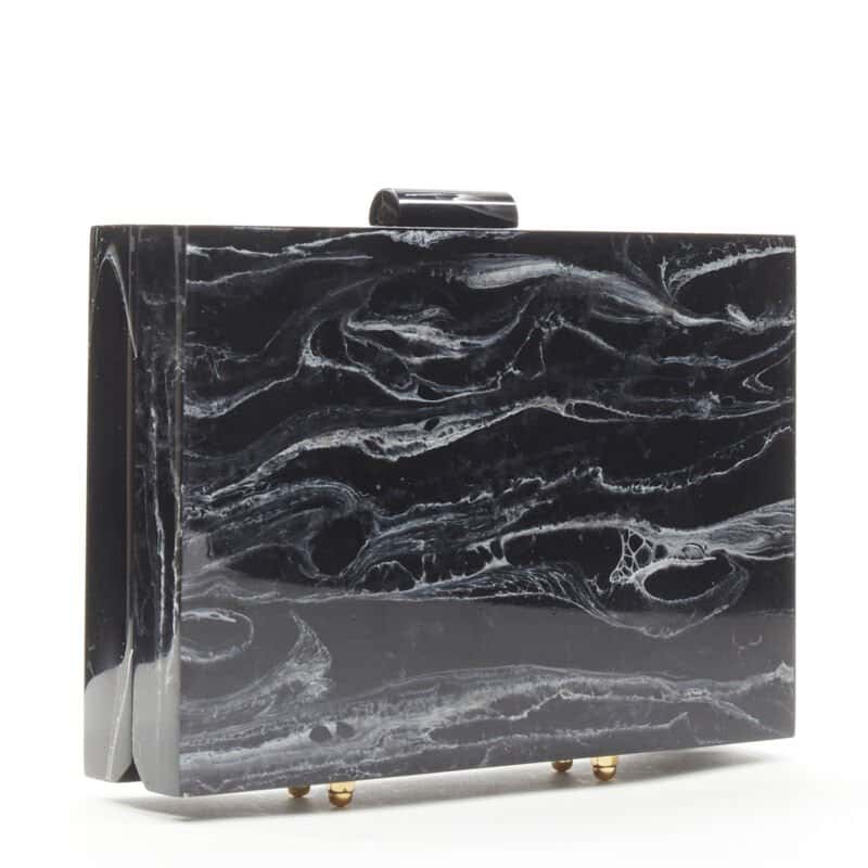 L'Afshar Surrealist Pouch Bag Black Plastic Very good condition - Front View