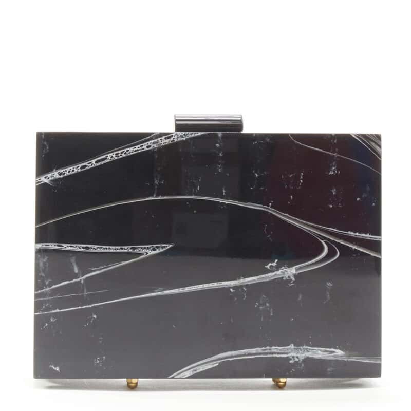 L'Afshar Surrealist Pouch Bag Black Plastic Very good condition - Back View