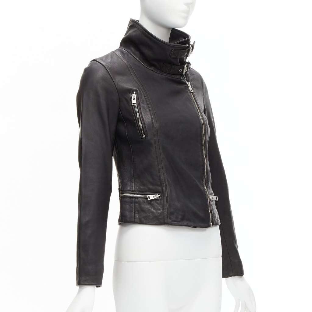 All Saints Bales Black Leather Never worn - Model View