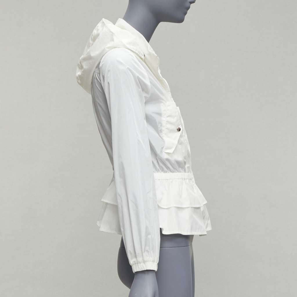 Gucci Ivory Peplum Hooded Jacket Ecru Polyamide Never worn, with tag - Box View