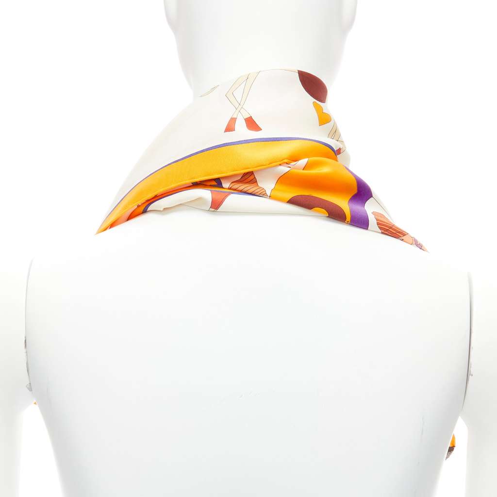 Hermès Amour Cheval Scarf MultiColor Silk Never worn - Box View