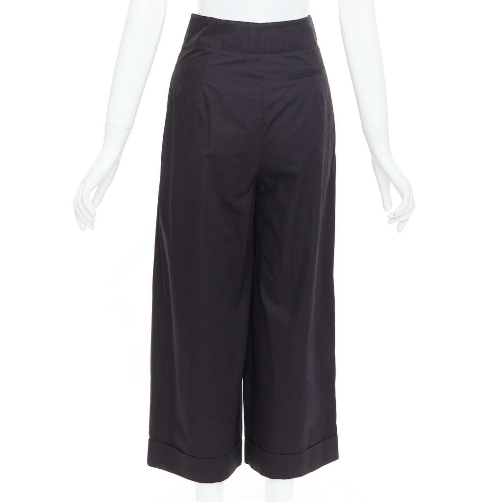 Celine High Waist Pants Black Cotton Very good - Box View