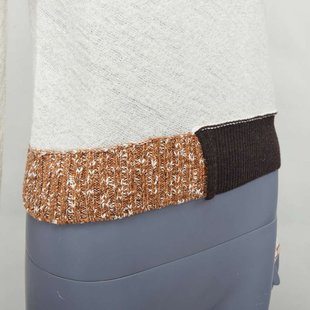 Celine Colorblock Hem Sweater Ecru Wool Never worn - Back View