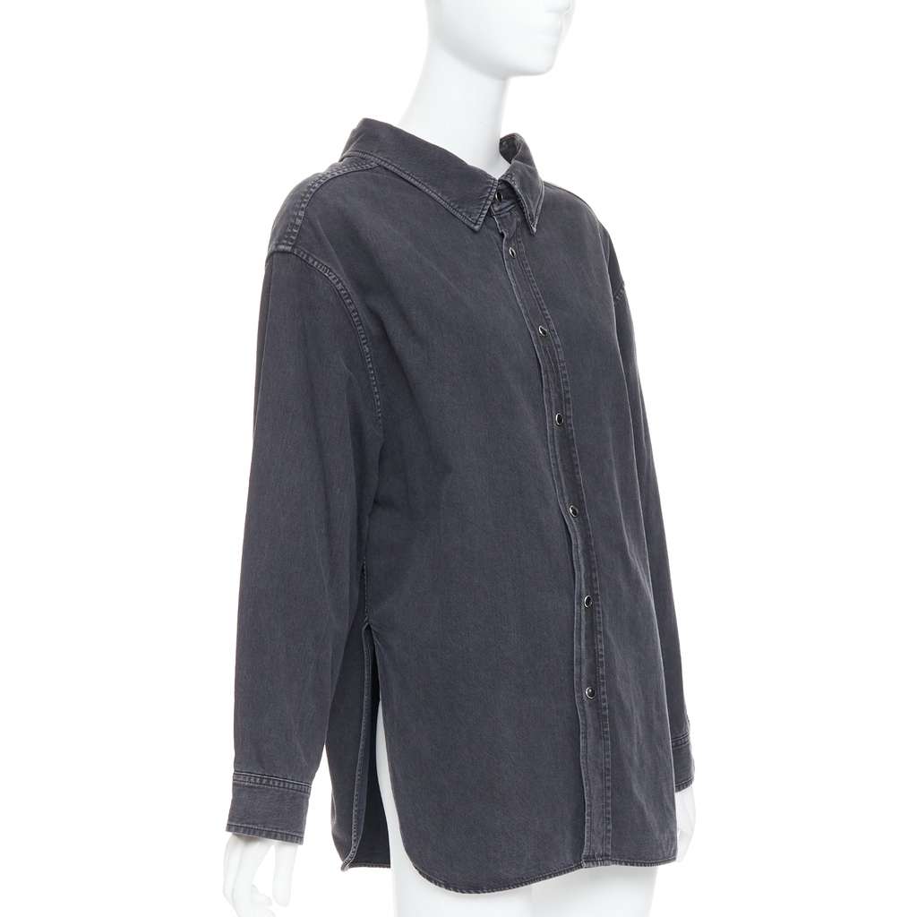 Balenciaga Denim Swing Shirt Black Cotton Never worn - Front View