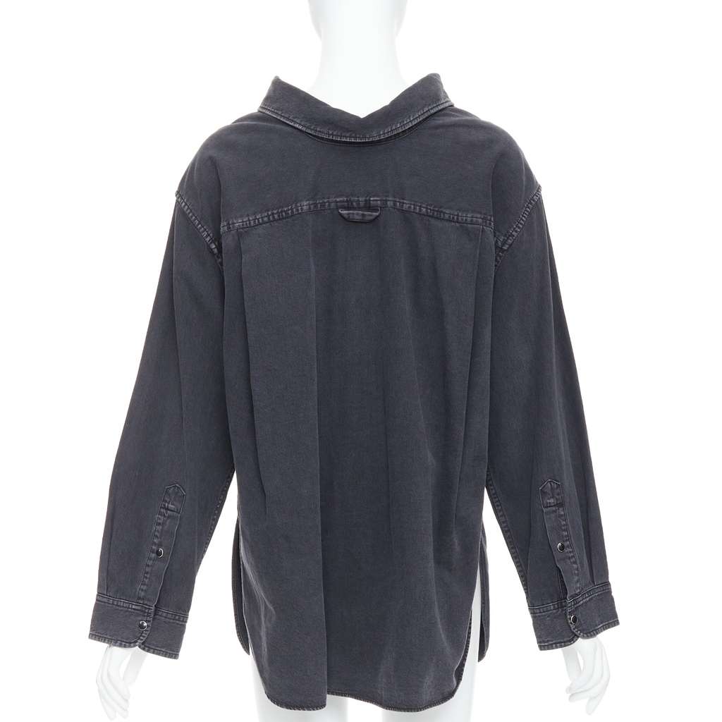 Balenciaga Denim Swing Shirt Black Cotton Never worn - Box View