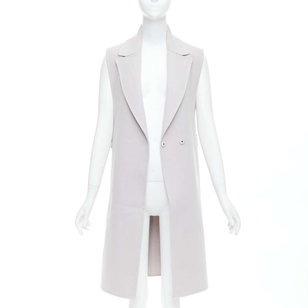 Jil Sander Grey Vest Coat Grey Wool Very good - Front View