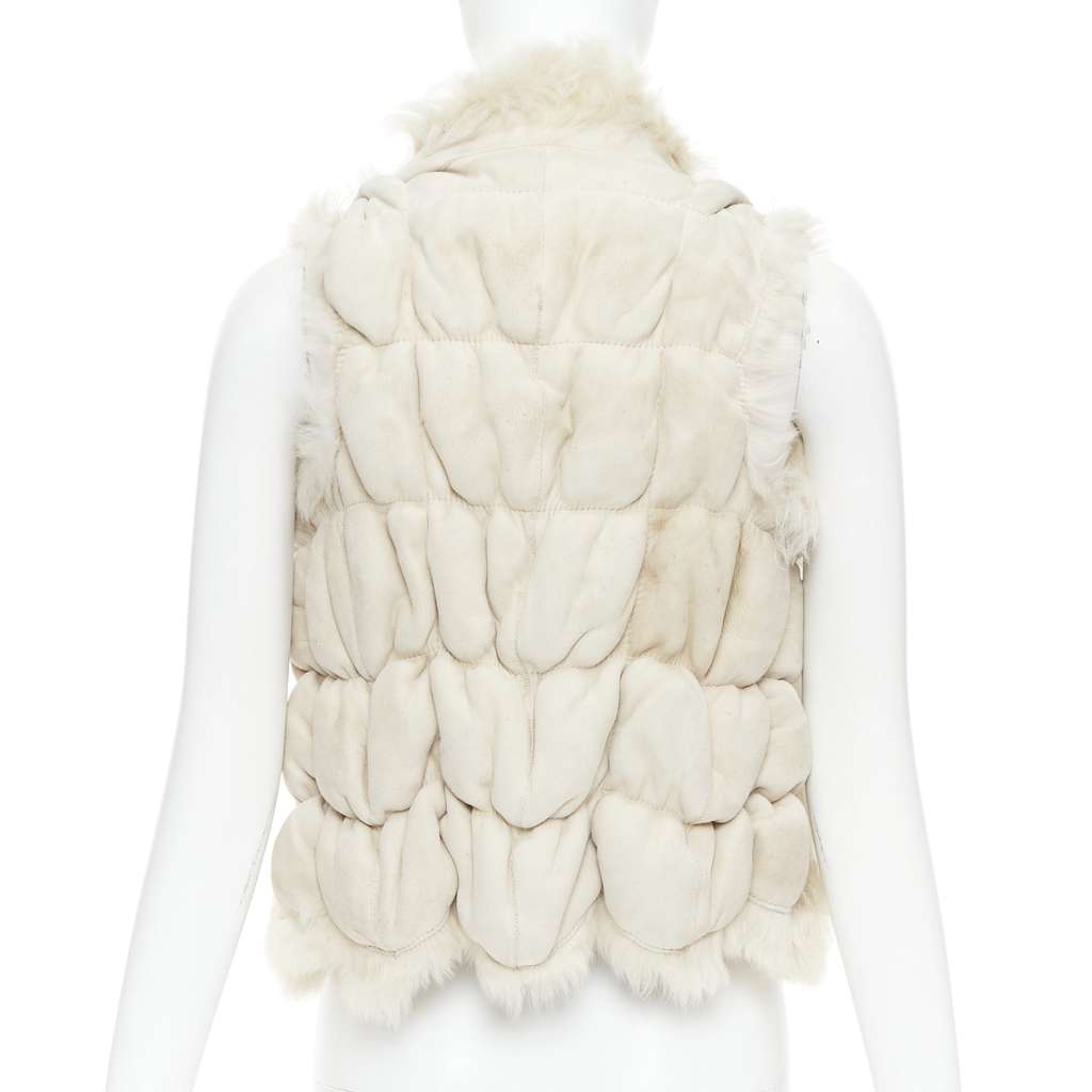 Joseph Beige Fur Bolero Vest Beige Leather Fair - Box View