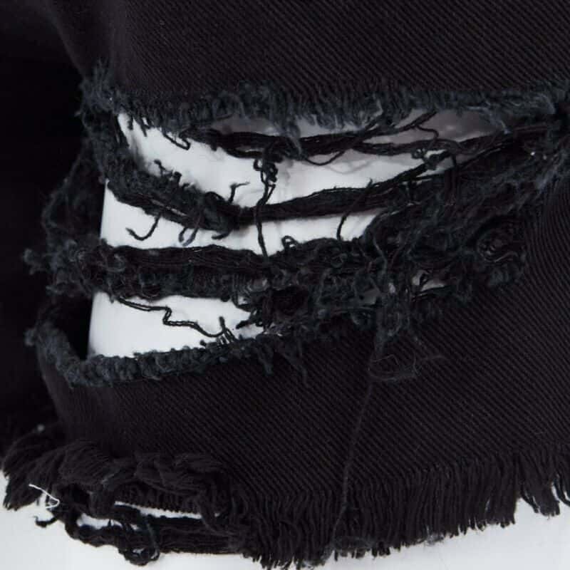 Maison Martin Margiela Shredded Ripped Jeans Black Cotton Very good - Back View