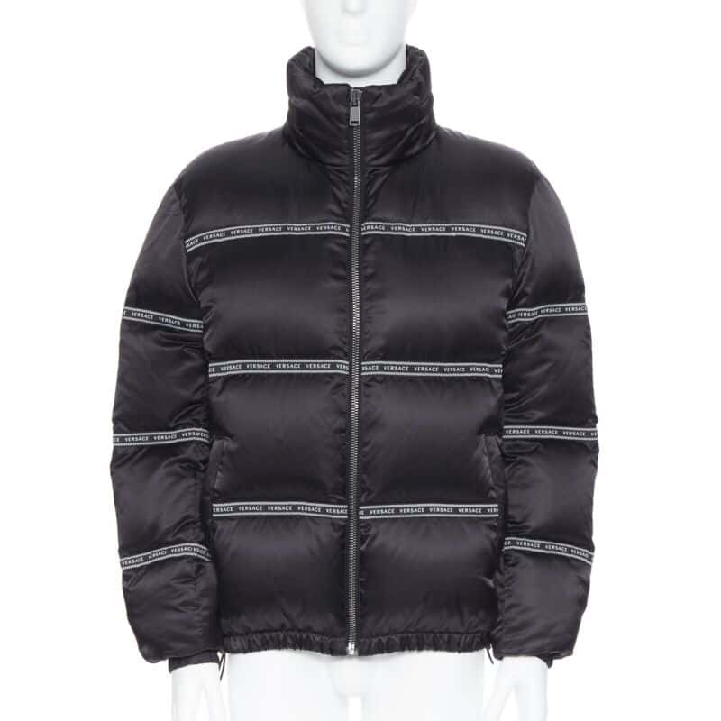 Versace Black Ribbon Jacket Black Never worn, with tag - Model View