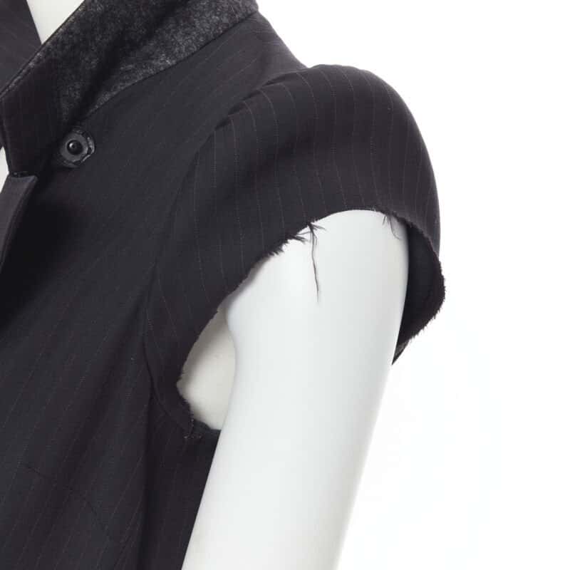 Maison Martin Margiela Deconstructed Shoulder Jacket Black Cotton Very good - Back View