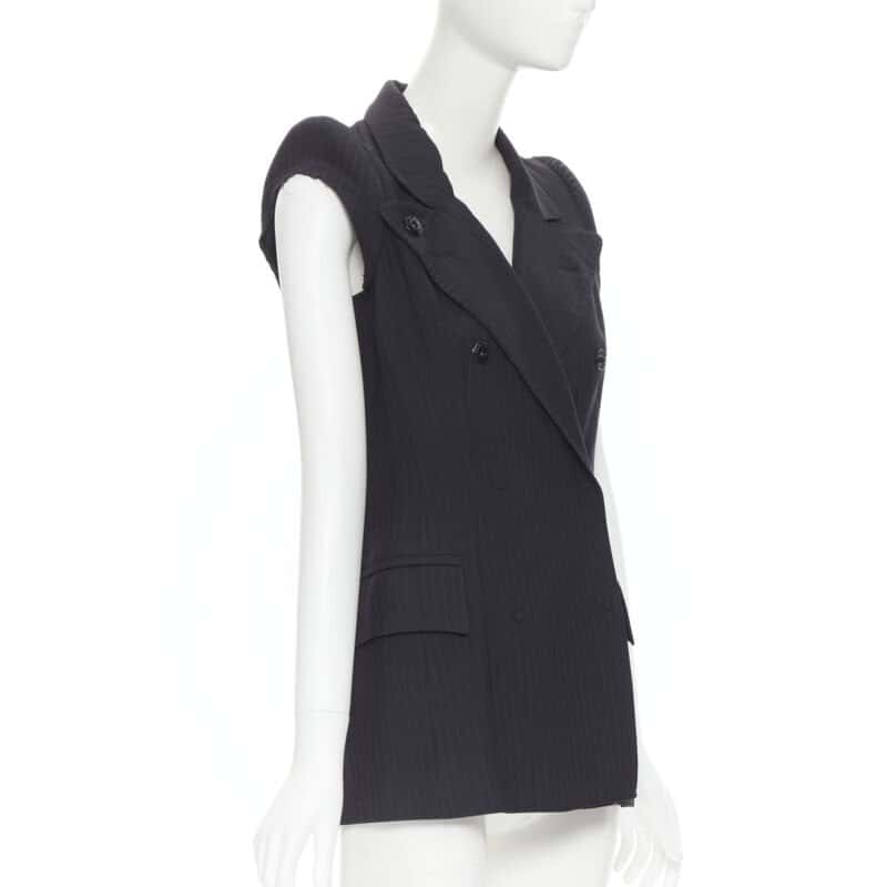 Maison Martin Margiela Deconstructed Shoulder Jacket Black Cotton Very good - Model View