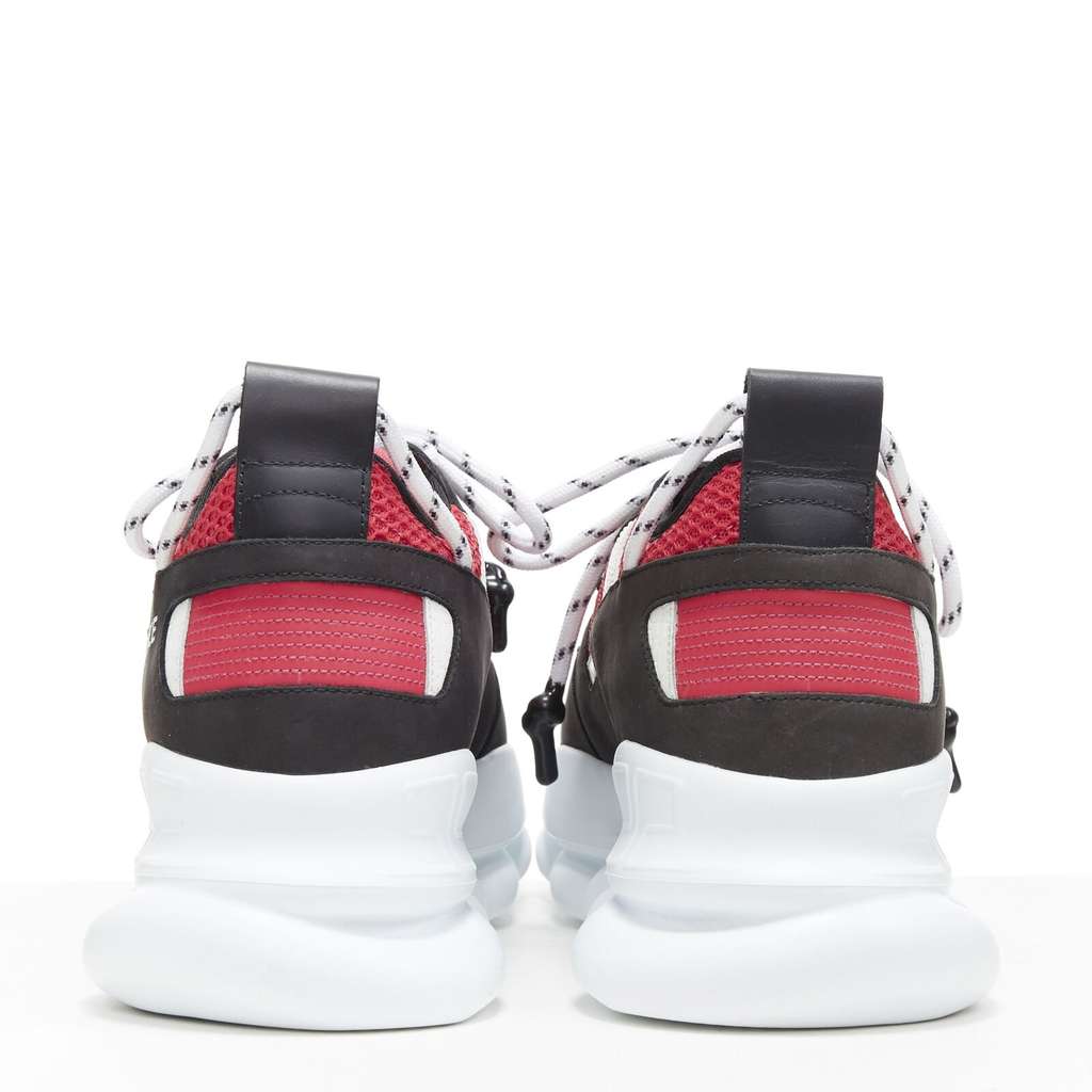 Versace Burgundy Spike Sneakers Black Never worn - Box View