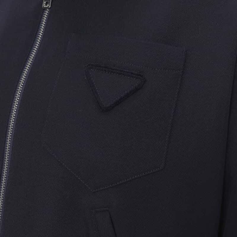 Prada Triangle Pocket Jacket Navy Cotton Never worn, with tag - Back View