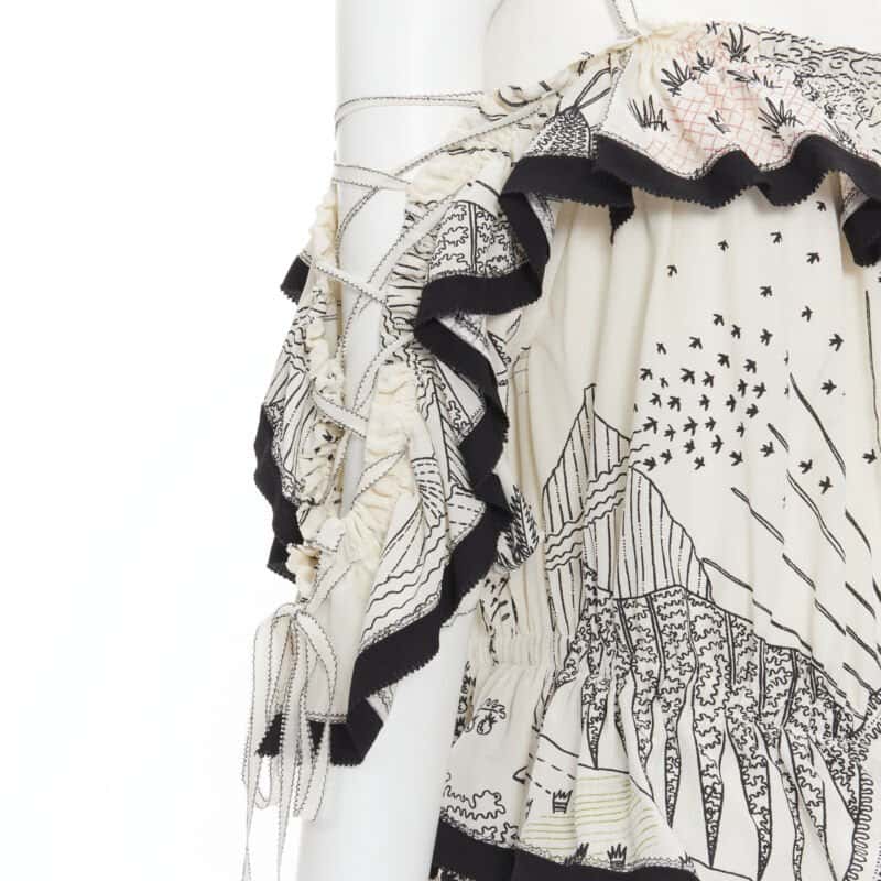 Valentino Garavani Garden Print Dress Beige Silk Never worn, with tag - Back View