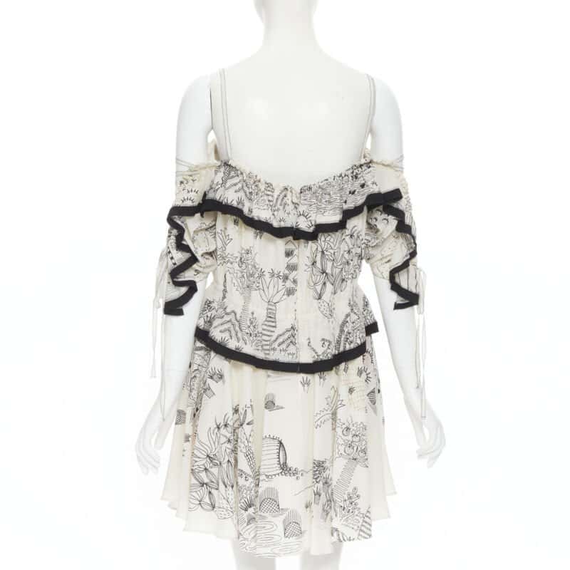 Valentino Garavani Garden Print Dress Beige Silk Never worn, with tag - Box View