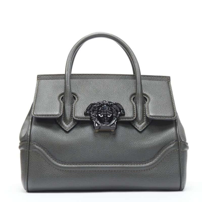 Versace Medusa Crossbody Bag Green Leather Very good - Front View