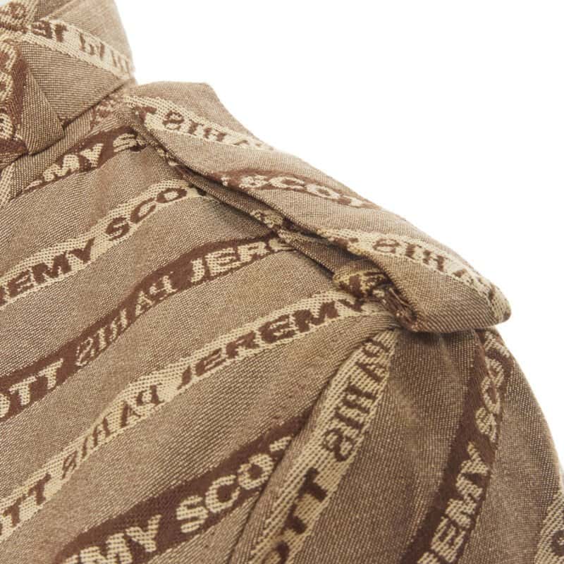 Jeremy Scott Brown Aviator Bomber Brown Cotton Never worn - Back View