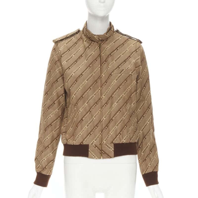 Jeremy Scott Brown Aviator Bomber Brown Cotton Fair - Inside View