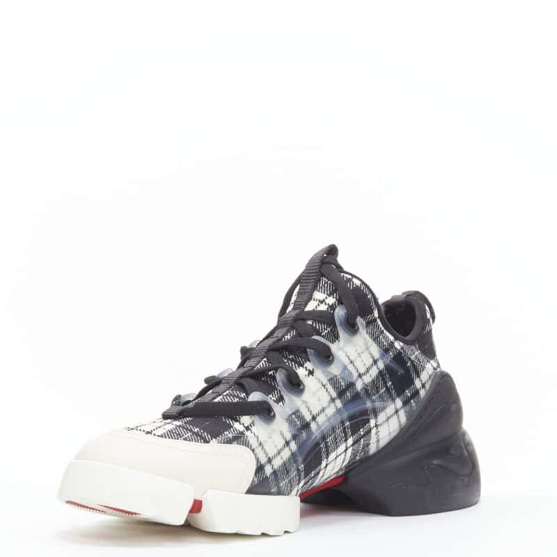 Christian Dior Check Chunky Sneakers Grey Very good - Model View