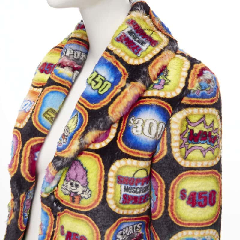 Moschino Faux Fur Jacket MultiColor Polyester Never worn, with tag - Back View