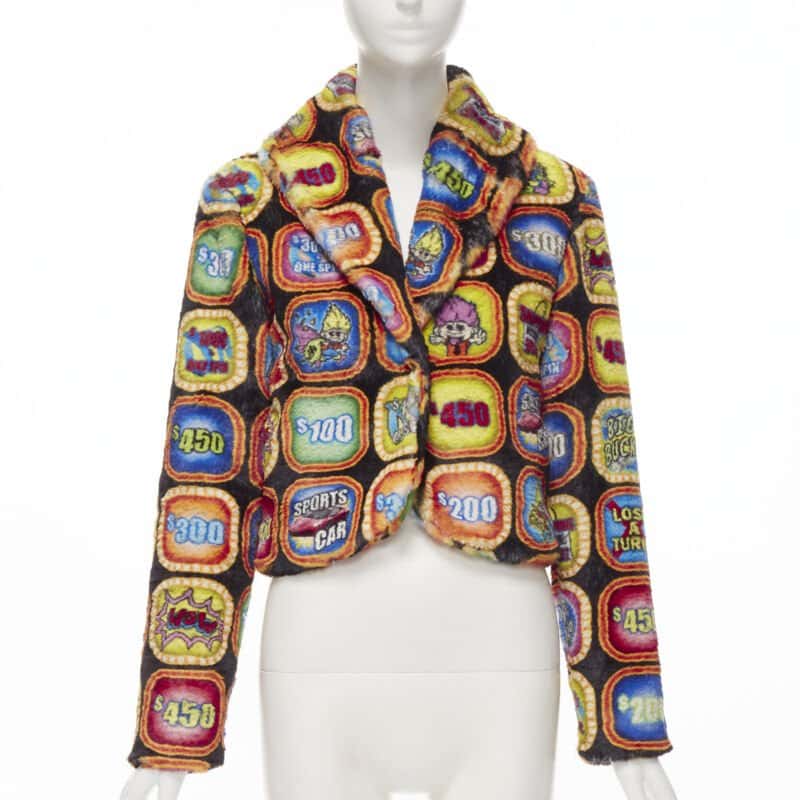 Moschino Faux Fur Jacket MultiColor Polyester Never worn, with tag - Inside View