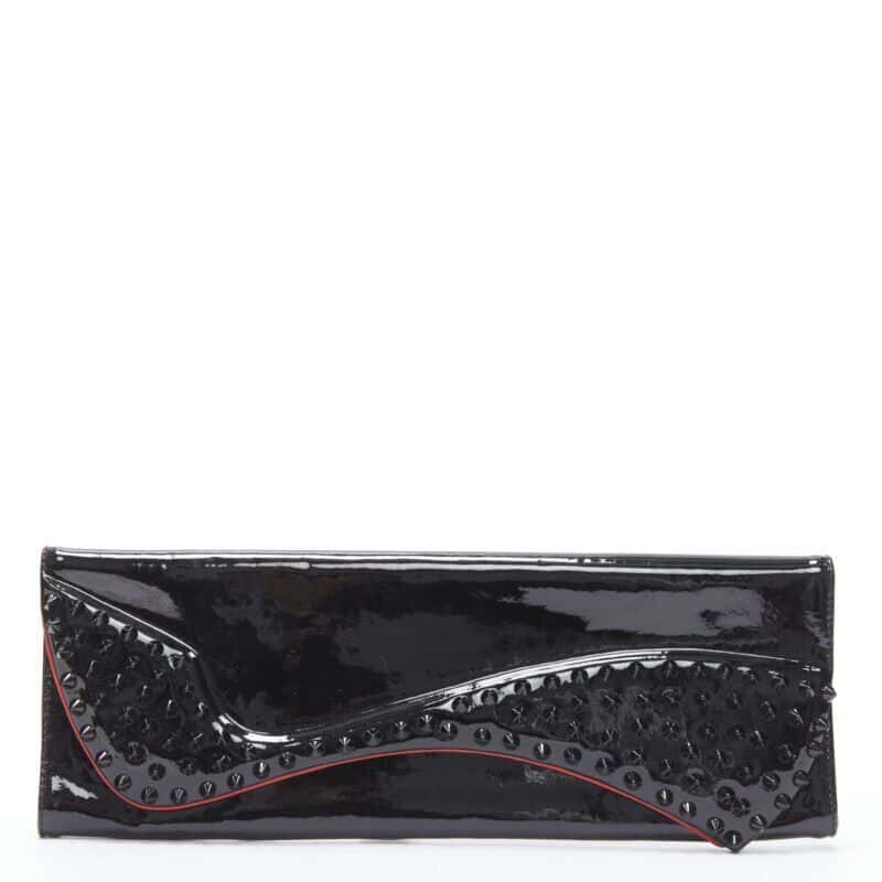 Christian Louboutin Pigalle Spike Clutch Black Very good condition - Front View