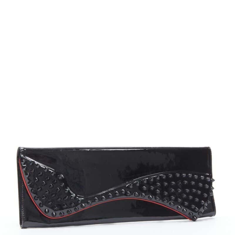 Christian Louboutin Pigalle Spike Clutch Black Very good condition - Inside View