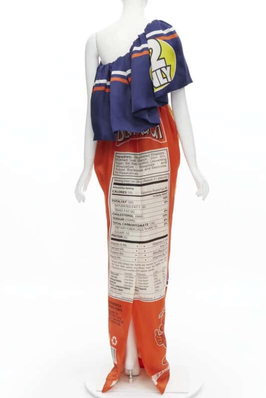 Moschino Potato Chip Gown MultiColor Silk Very good - Box View