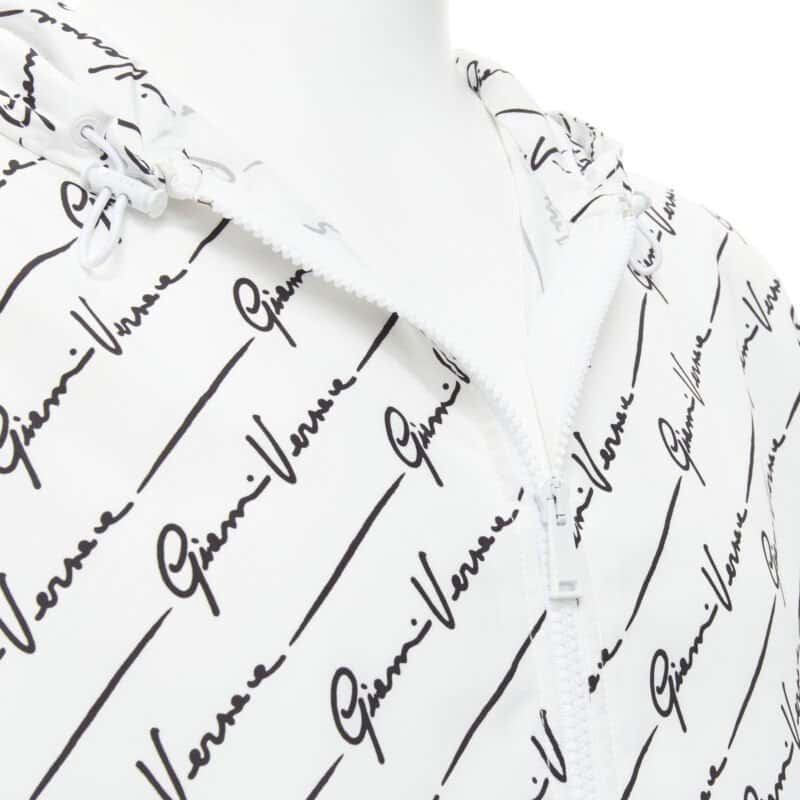 Versace White Hood Windbreaker White Never worn, with tag - Back View